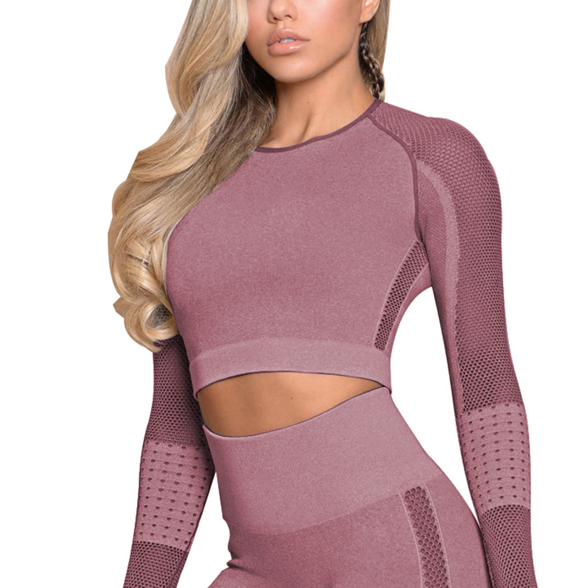 CB Crop Top Seamless Yoga set freeshipping - Cassy's Boutique